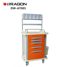 High quality ABS plastic multifunction anesthesia emergency medical trolley